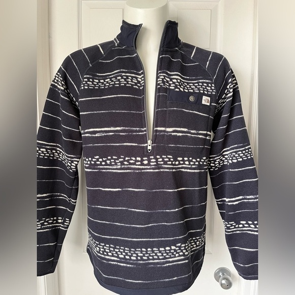 Mens The North Face Printed Gordon Lyons Quarter Zip Fleece Pullover Medium - Picture 7 of 13